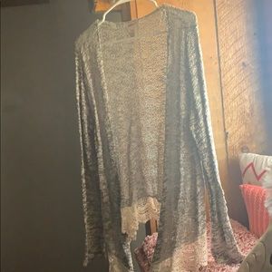 Grey and White Cardigan